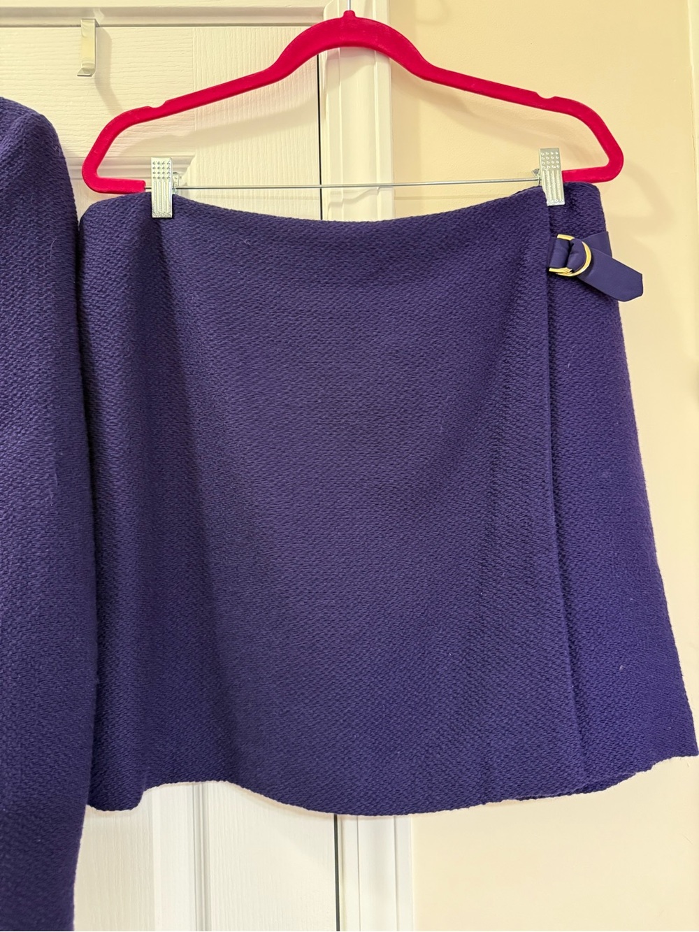 NWT Ann Taylor Deep Purple Textured Blazer & Skirt Set - Picture 3 of 11